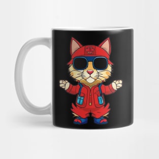 Cartoon Cat as EMT - Adorable and Heroic Design Mug